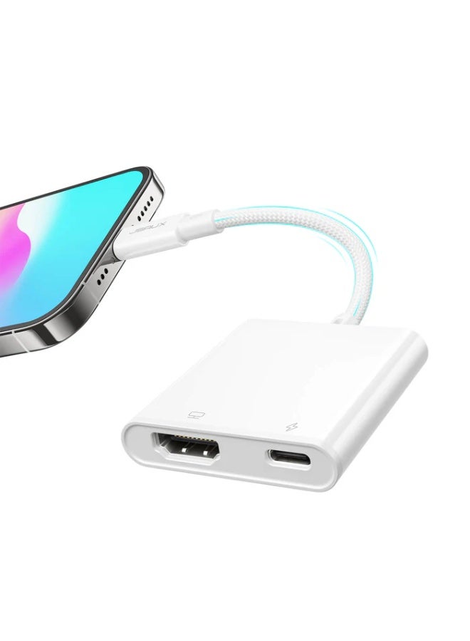 جيسوس محول Jsaux USB C إلى HDMI 2 في 1 - مخرج فيديو HDMI بدقة 4K وشحن USB-C بقوة 100 وات - Image 2